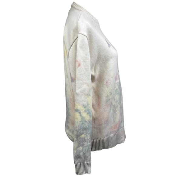 Pacsun Painting crewneck sweater, small, artsy, butterfly, cozy, soft grunge - Picture 2 of 6